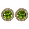 Image 1 : Certified 1.6 Ctw Peridot And Diamond 14k Yellow Gold H