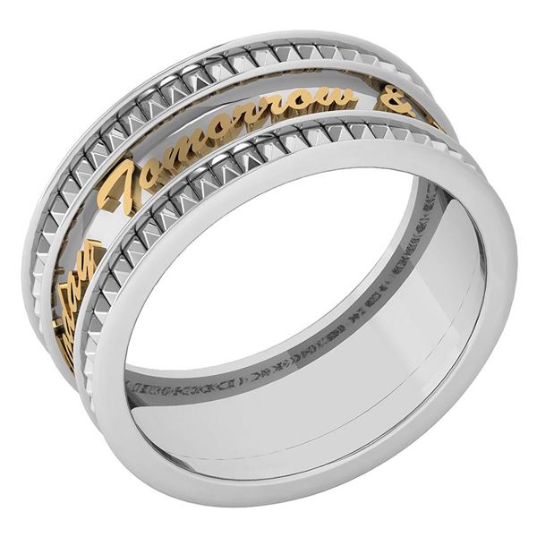 18K White Gold A Unique Promise Band With Engraving Bei