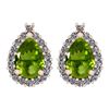 Image 1 : Certified 2.00 Ctw Peridot And Diamond VS/SI1 18K Gold