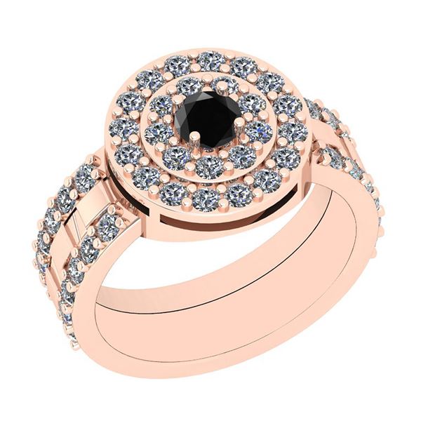 Certified 1.47 Ctw I2/I3 Treated Fancy Black And White