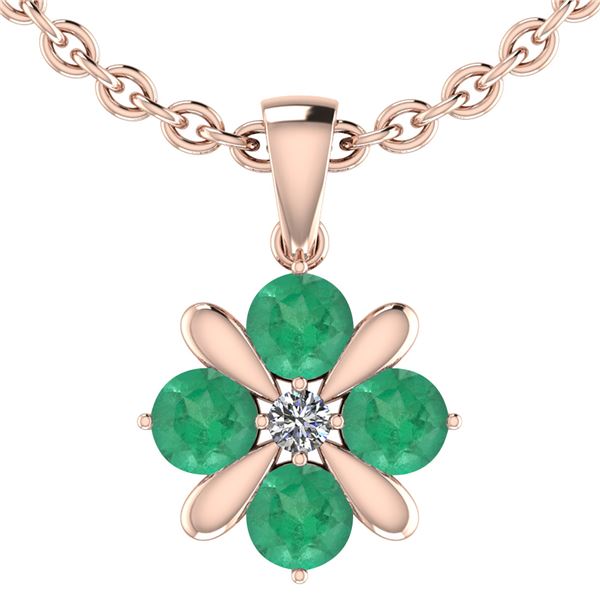 Certified 2.10 Ctw Amethyst And Diamond SI1/SI2 14K Ros