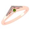 Image 1 : Certified 0.07 Ctw Peridot And Diamond 14k Rose Gold Ha
