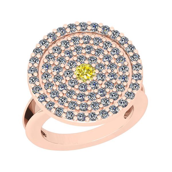 Certified 1.15 Ctw I2/I3 Treated Fancy Yellow And White