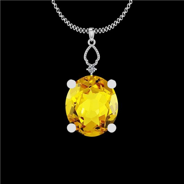 Certified 43.61 Ctw I2/I3 Lemon Topaz And Diamond 10K W