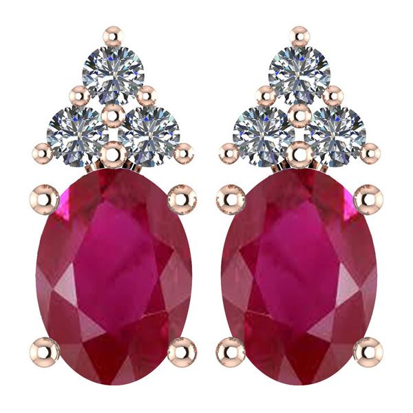 Certified 1.46 Ctw Ruby And Diamond Wedding/Engagement