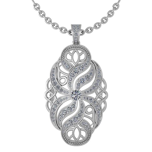 Certified 1.06 Ctw Diamond Necklace For womens New Expr