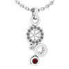 Image 1 : Certified 0.26 Ctw Garnet And Diamond Octopus Styles Pe