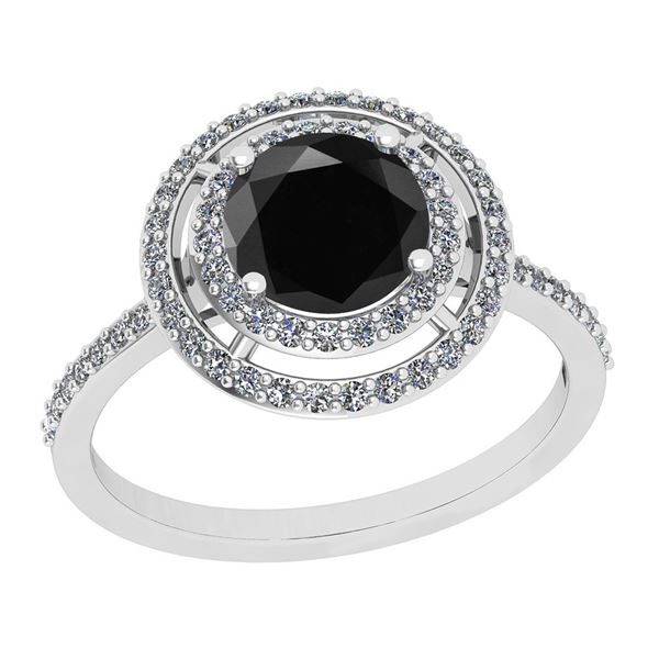 Certified 1.90 Ctw I2/I3 Treated Fancy Black and White