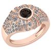 Image 1 : Certified 1.04 Ctw Smoky Quartz And Diamond VS/SI1 Ring