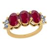 Image 1 : Certified 1.90 Ctw I2/I3 Ruby And Diamond 14K Yellow Go