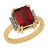 Image 1 : Certified 2.26 Ctw I2/I3 Garnet And Diamond 10K Yellow