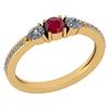 Image 1 : Certified 0.78 Ctw Ruby And Diamond 14k Yellow Gold Hal