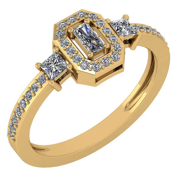 Certified 0.55 Ctw Diamond 14k Yellow Gold Ring (VS/SI1