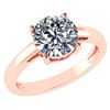 Image 1 : 2.00 Ctw Diamond 14k Rose Gold Halo Ring VS/SI1