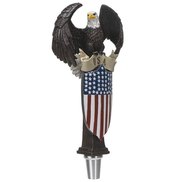 PATRIOT EAGLE SHIELD BEER TAP HANDLE