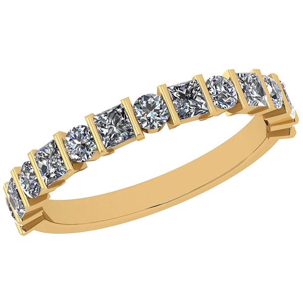 Certified 1.86 Ctw Diamond I1/I2 14K Yellow Gold Band R