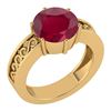 Image 1 : Certified 1.25 Ctw Ruby Solitaire Ring with Filigree St