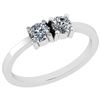 Image 1 : Certified 0.15 Ctw Diamond I1/I2 10k White Gold Twisted