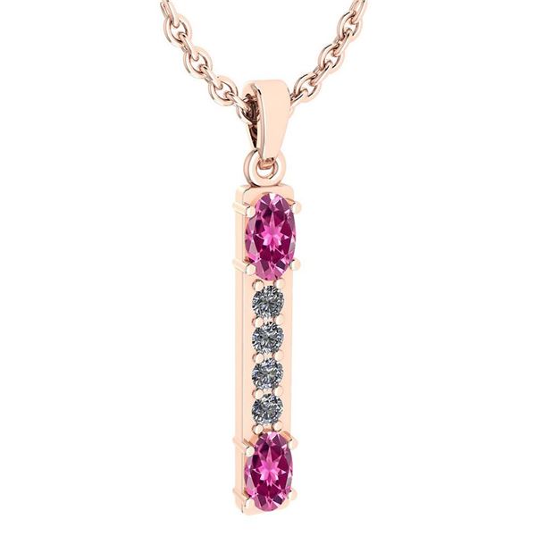 Certified 0.62 Ctw Pink Tourmaline And Diamond Alphabet