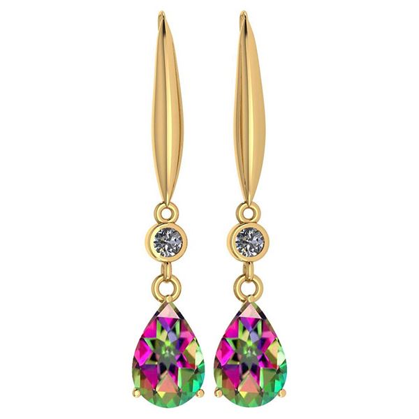 Certified 5.70 Ctw Mystic Topaz And Diamond VS/SI1 Dang