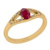 Image 1 : Certified 0.42 Ctw I2/I3 Ruby And Diamond 14K Yellow Go