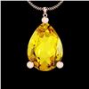 Image 1 : Certified 58.61 Ctw Lemon Topaz 10K Rose Gold Victorian