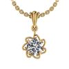 Image 1 : Certified 0.84 Ctw Diamond I1/I2 Solitaire Pendant Neck