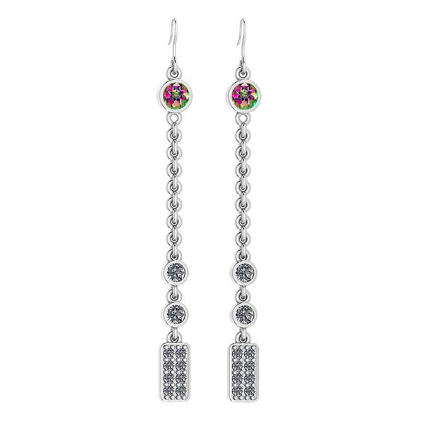 Certified 1.13 Ctw Mystic Topaz And Diamond VS/SI1 Ladi