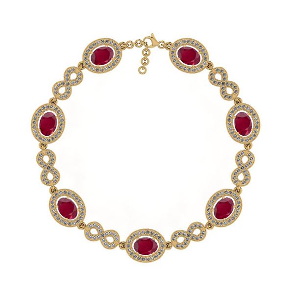 Certified 6.78 Ctw I2/I3 Ruby And Diamond 14K Yellow Go