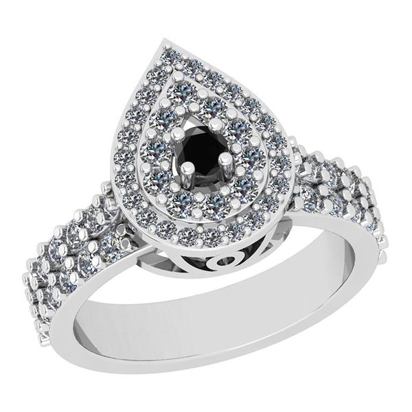 Certified 1.23 Ctw I2/I3 Treated Fancy Black And White