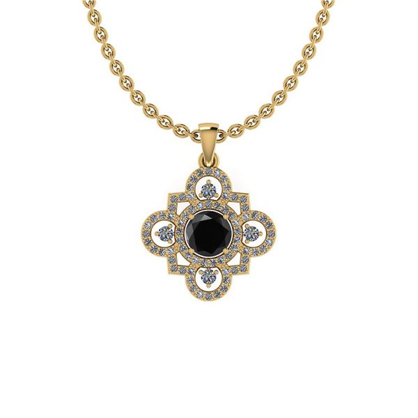 Certified 1.50 Ctw I2/I3 Treated Fancy Black and White