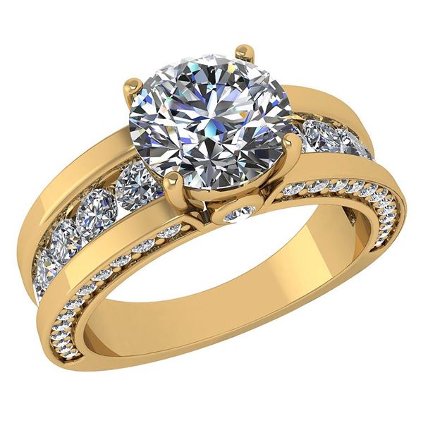 Certified 2.25 Ctw Diamond Wedding/Engagement 14K Yello