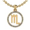 Image 1 : Certified 0.14 Ctw SI2/I1 Diamond 14K Yellow Gold Zodia
