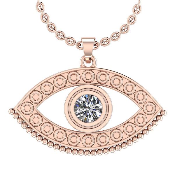 Certified 0.50 Ctw Diamond I1/I2 EYE StylePendant Neckl