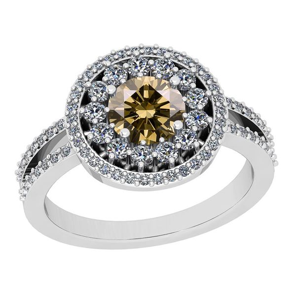 Certified 1.90 Ctw VS/SI1 Natural Fancy Yellow Brown An