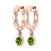 Image 1 : Certified 1.00 Ctw Peridot Hoop Earring 10K Rose Gold M