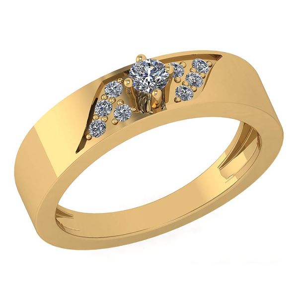 Certified 0.22 Ctw Diamond Engagement /Wedding 14K Yell