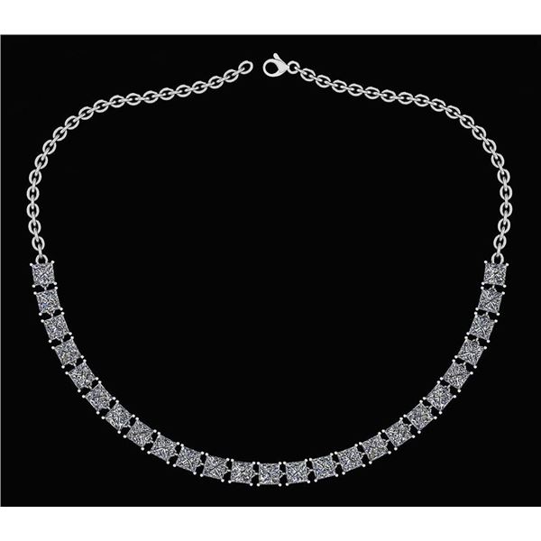 Certified 18.75 Ctw Diamond Necklace For Ladies 18K Whi