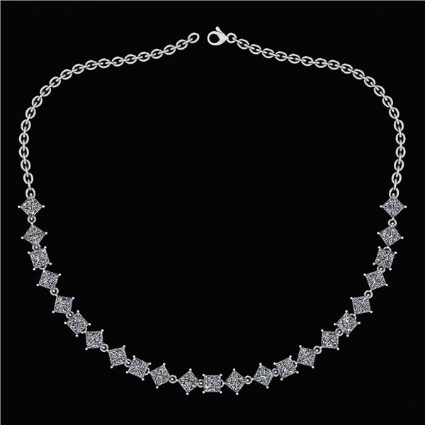 Certified 18.75 Ctw Diamond Necklace For Ladies 18K Whi