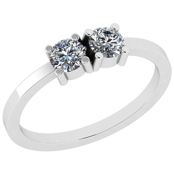 Certified 0.15 Ctw Diamond I1/I2 10k White Gold Twisted