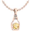 Image 1 : Certified 1.36 Ctw Citrine And Diamond bottle Necklace