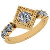 Image 1 : Certified 0.76 Ctw Diamond I1/I2 Vintage Style Engageme