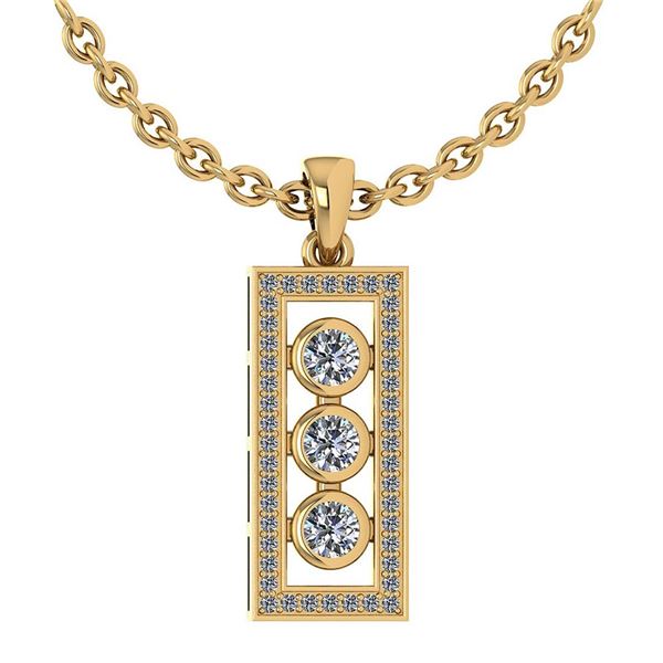 Certified 0.74 Ctw Diamond Necklace For womens New Expr