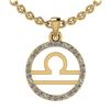 Image 1 : Certified 0.14 Ctw SI2/I1 Diamond 14K Yellow Gold Zodia