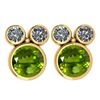 Image 1 : Certified 3.14 Ctw Peridot And Diamond VS/SI1 Earrings
