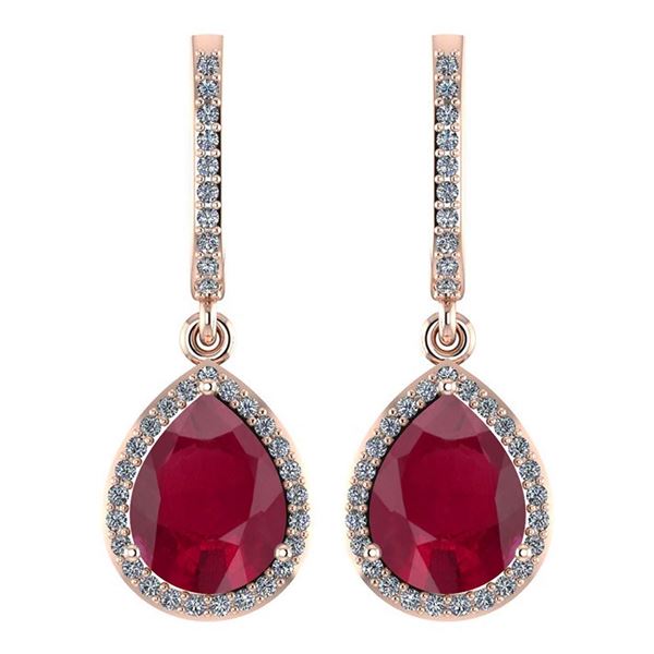 Certified 4.35 Ctw Ruby And Diamond Wedding/Engagement