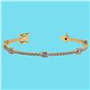 Image 1 : Certified 2.10 Ctw SI2/I1 Diamond 14K Yellow Gold Brace