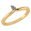 Image 1 : Certified 0.13 Ctw Diamond 14K Yellow Gold Promise Ring