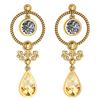 Image 1 : Certified 5.18 Ctw Citrine And Diamond SI2/I1 Dangling