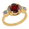 Image 1 : Certified 1.91 Ctw I2/I3 Garnet And Diamond 10K Yellow